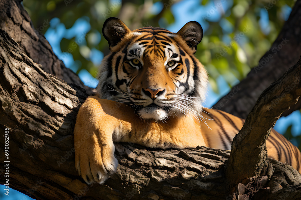 Obraz premium Tiger on the tree