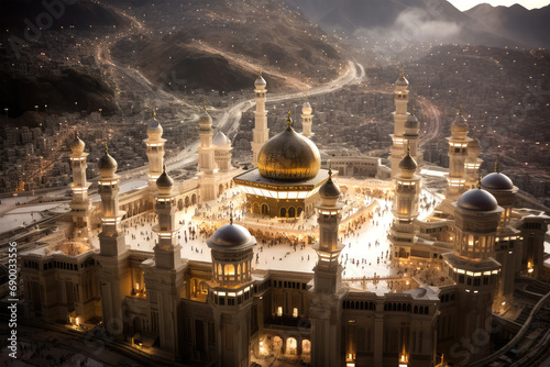 city of mecca on background
