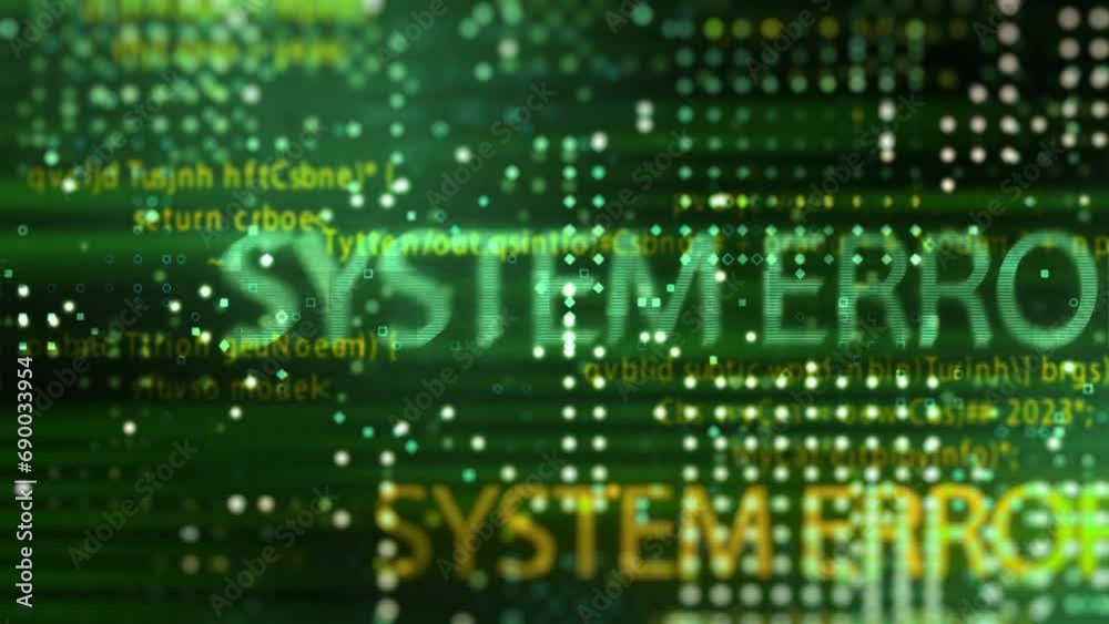System Error Alert - Security Notification on Computer Screen. Cybercrime, Computer Hacking, Computer Crash, Concept Video Loop Animation Background System Error Alert - Security Notification on Computer Screen. Cybercrime, Computer Hacking, Computer Crash, Concept Video Loop Animation Background