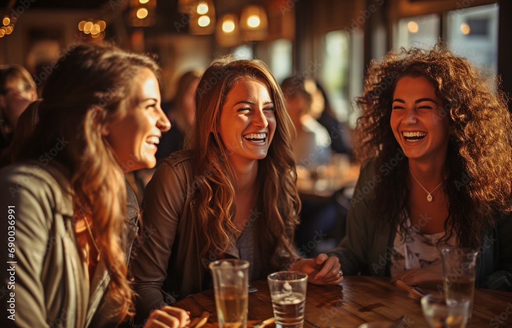 Pals giggling and conversing. spending time with pals. Pals giggling and conversing. spending time with pals.