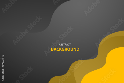 Gray and yellow wave abstract background with space for text and message. template design