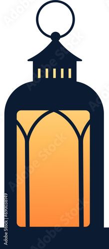 simple Ramadan lantern. Islamic holiday celebration 