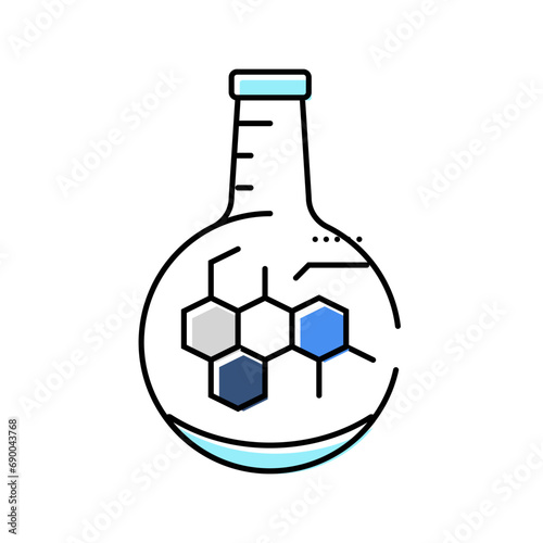 chemical synthesis engineer color icon vector. chemical synthesis engineer sign. isolated symbol illustration