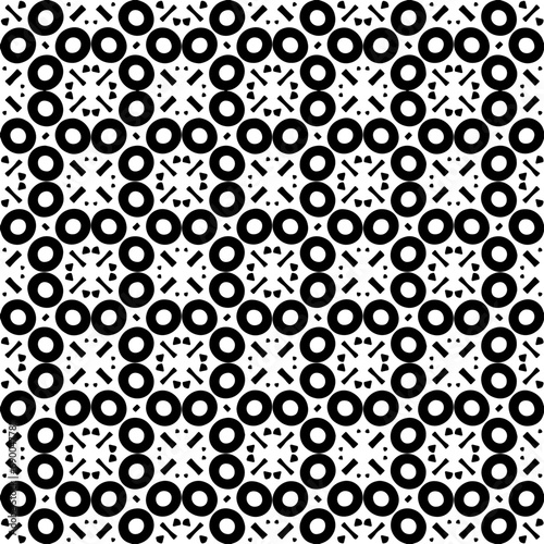 Wallpaper with Seamless repeating pattern. Black and white pattern . Abstract background. Monochrome texture for web page, textures, card, poster, fabric, textile.