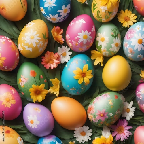  colourful easter eggs flowers decoration transparent background colourful easter eggs flowers decoration transparent background 