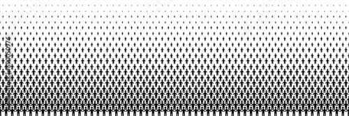 horizontal black halftone of man on white design for pattern and background.
