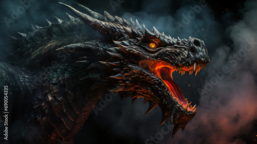 Large fire breathing dragon
