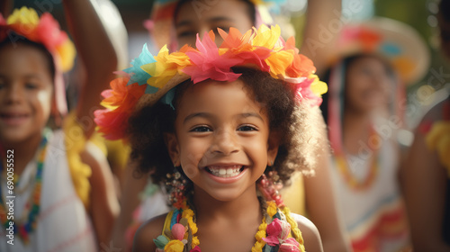 cute children enjoying Colombian festivities © Wajahat Rasool