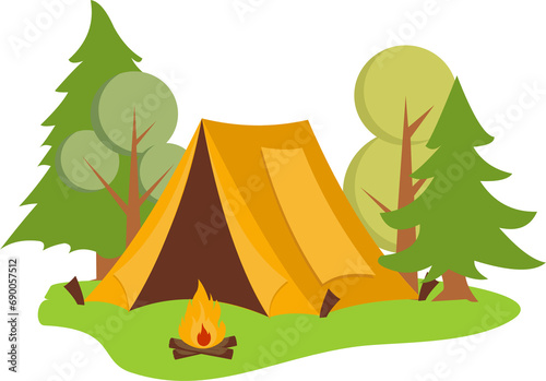 Camping Tent Illustration