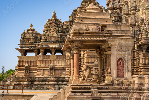 The Khajuraho Group of Monuments are a group of Hindu and Jain temples Khajuraho Temple, popular worldwide for its outstanding temples designs and erotic sculpture. It is a UNESCO world Heritage site.