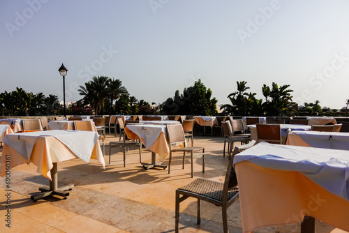 area of a restaurant in a resort from egypt © thomaseder