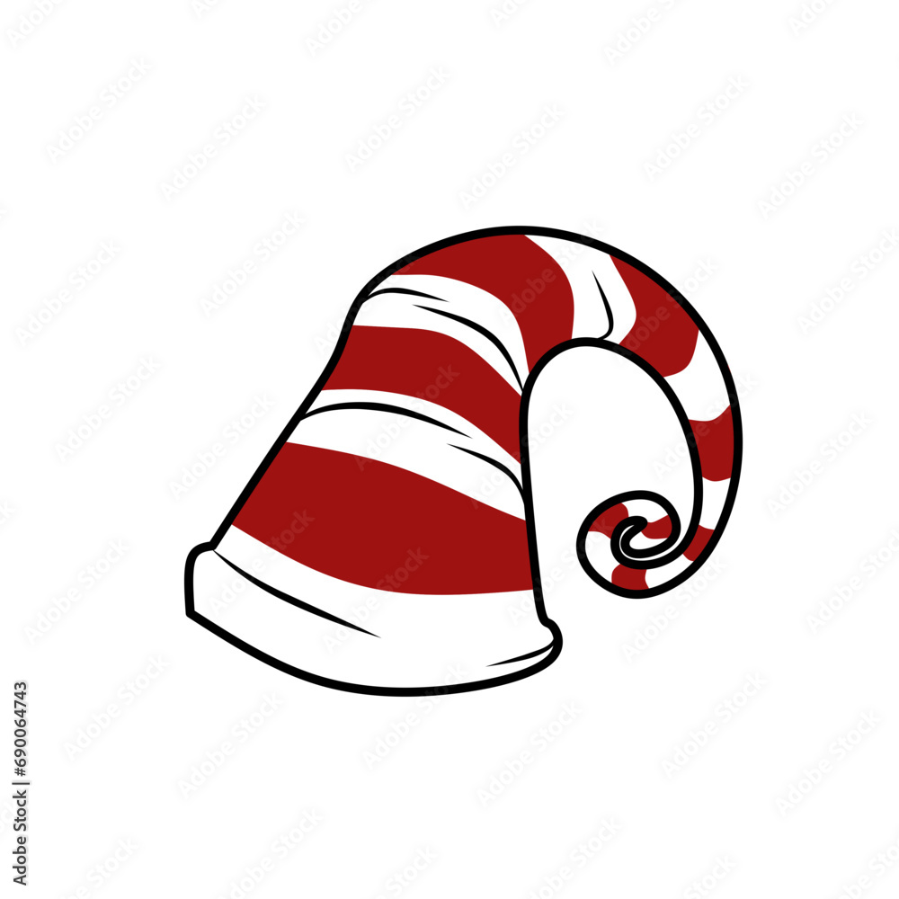 Illustration of a snowman wearing a scraft and santa hat on blank background Illustration of a snowman wearing a scraft and santa hat on blank background