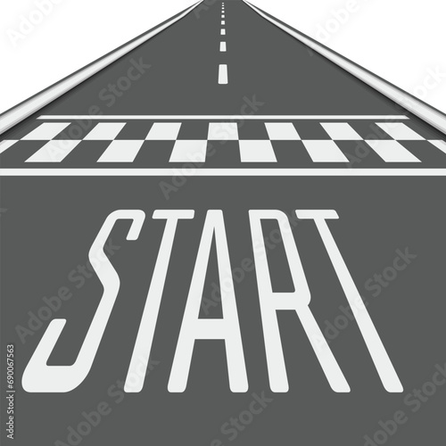 Racing asphalt road.