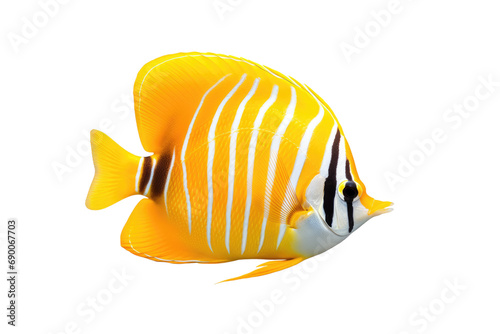 Ocean Jewels: The Enchanting Presence of Butterfly Fish isolated on transparent background