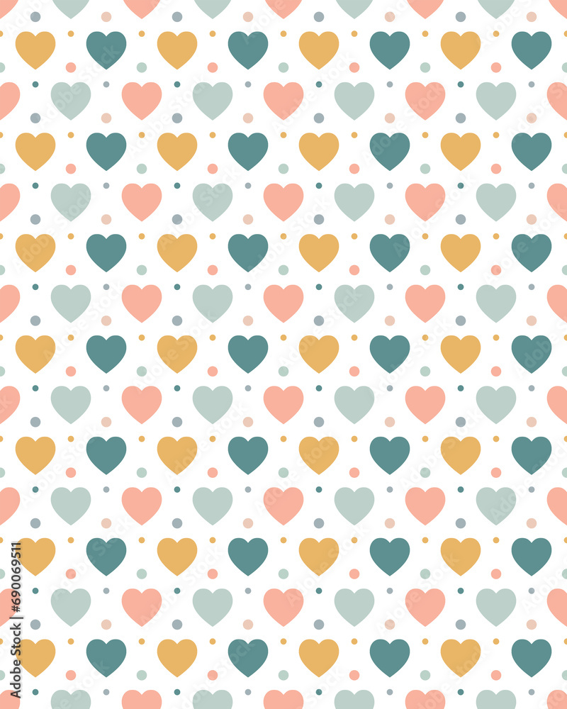 seamless pattern with hearts.
