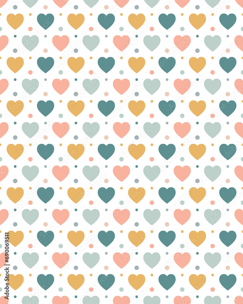 seamless pattern with hearts. seamless pattern with hearts.
