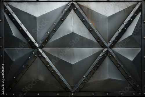 Industrial metallic background, resembling diamond plate. photo