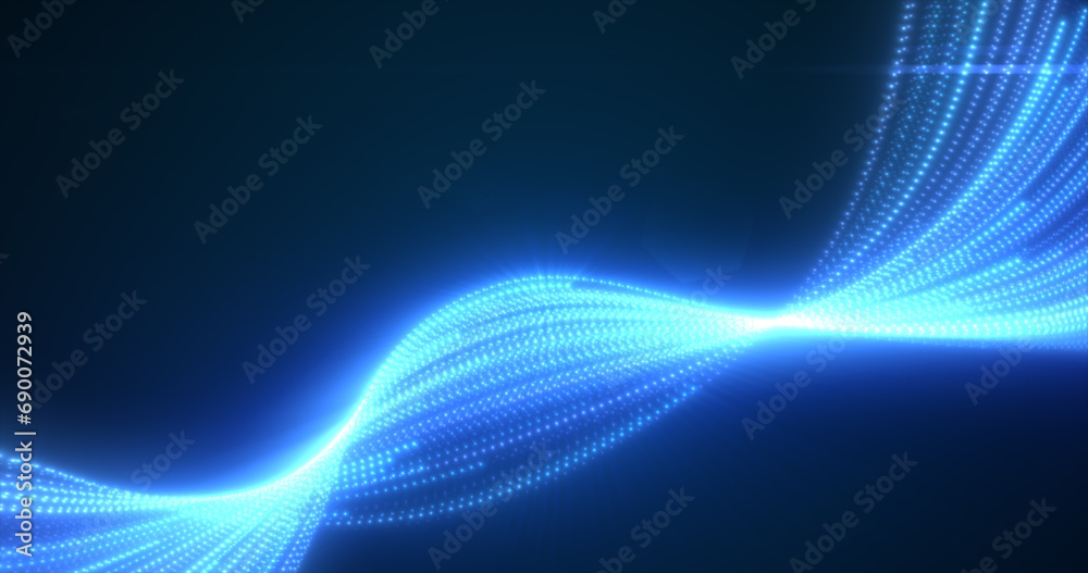 Abstract blue glowing flying waves from lines energy magical background Abstract blue glowing flying waves from lines energy magical background