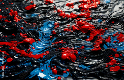 Abstract oil painting fluid background. Generative ai