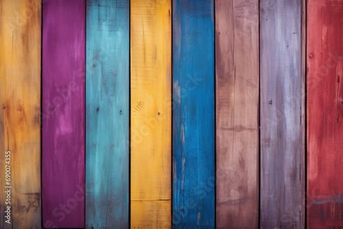 Colorful wooden planks background. Wood pattern