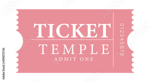 Ticket design, Ticket design template., admit one ticket, illustration of a ticket