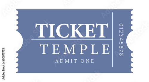 illustration of a ticket, Ticket templet