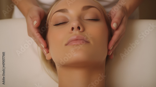 Facial and head massage.