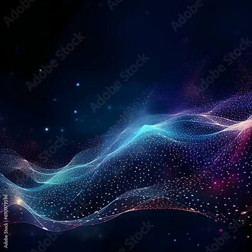abstract background with glowing lines.