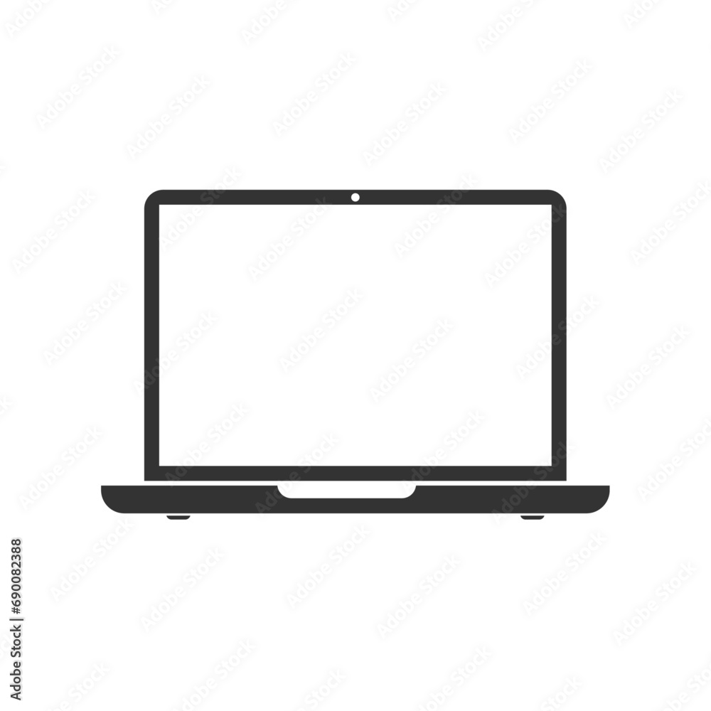 Laptop or notebook computer minimal design vector stock illustration. Laptop or notebook computer minimal design vector stock illustration.