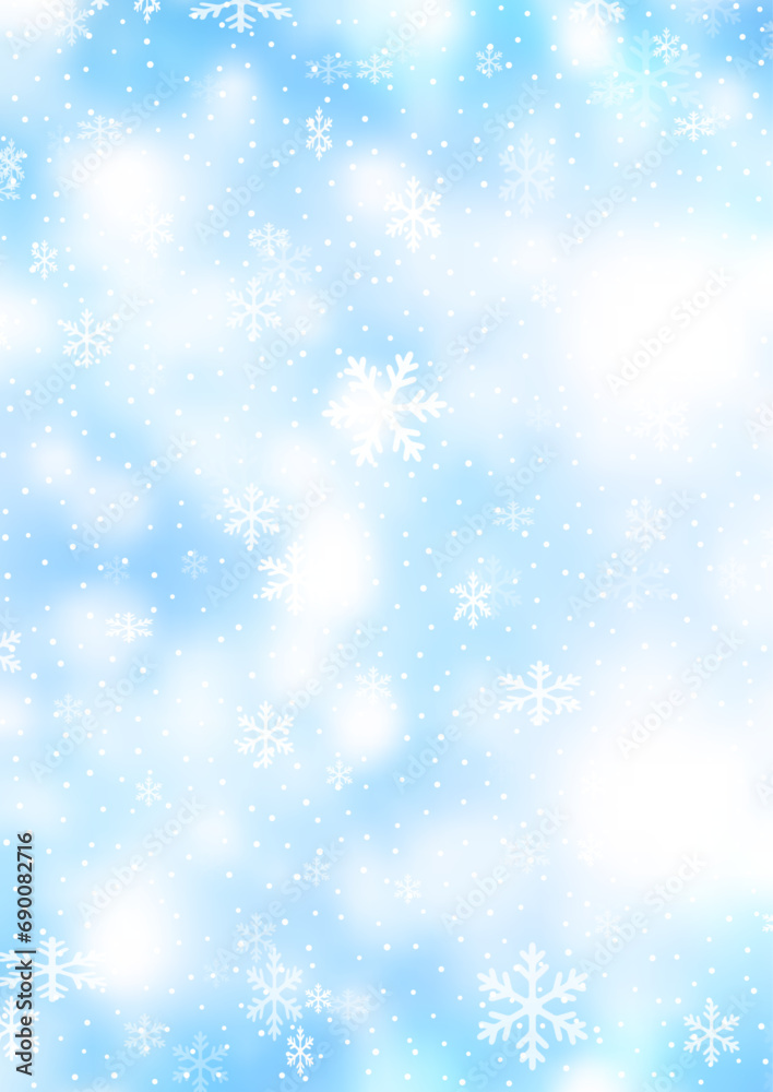 Christmas background with a falling snowflakes design