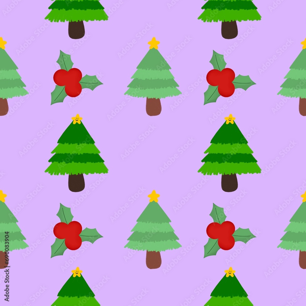 Christmas tree background with cherry Christmas tree background with cherry