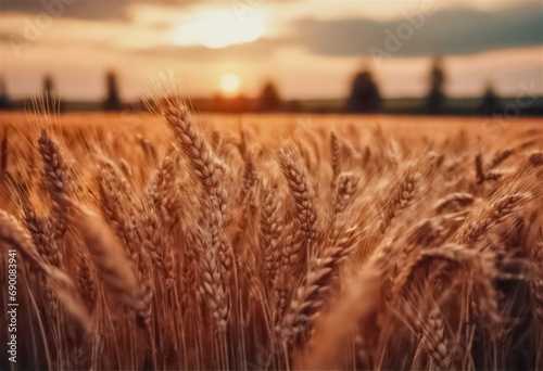 Spettacolo Naturale- Campi di Grano Maturo al Tramonto