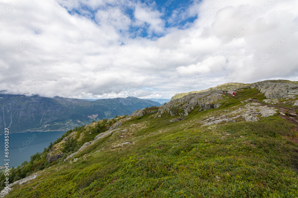 Near Lofthus in Norway, hiking path