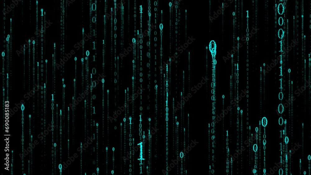 alpha Digital Rain and Information Flow.