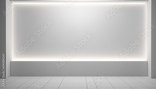 Wallpaper Mural Simple, abstract, minimal background mock up, white decorative panels, hidden lighting, shadow Torontodigital.ca