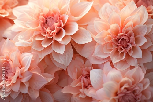 Chrysanthemum background in Peach Fuzz Elegance color © Natalia