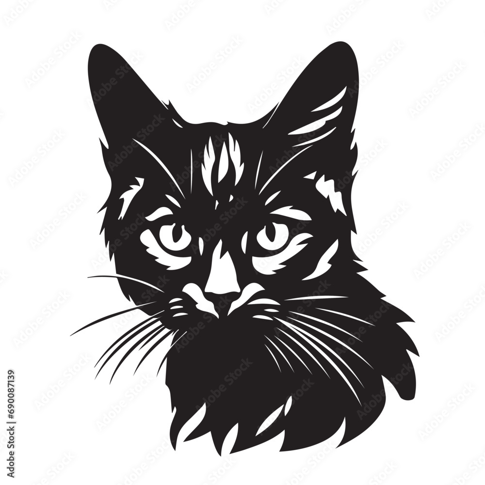 Cat in cartoon, doodle style. Isolated 2d vector illustration in logo, icon, sketch style, Eps 10, black and white. AI Generative Cat in cartoon, doodle style. Isolated 2d vector illustration in logo, icon, sketch style, Eps 10, black and white. AI Generative