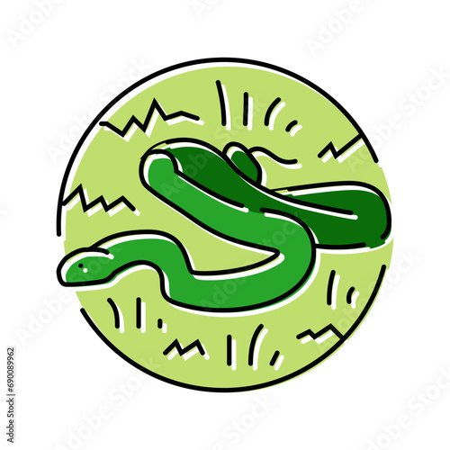 snake terrarium animal color icon vector. snake terrarium animal sign. isolated symbol illustration