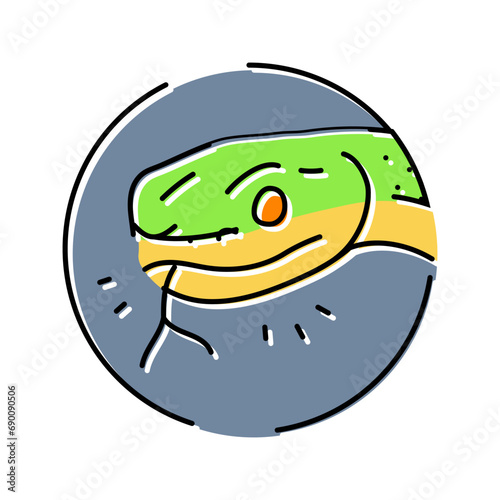 snake tongue animal color icon vector. snake tongue animal sign. isolated symbol illustration