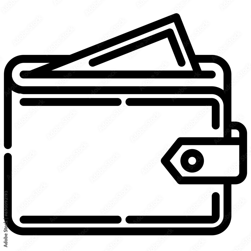 wallet. vector single icon with a dashed line style. suitable for any purpose. for example: website design, mobile app design, logo, etc. wallet. vector single icon with a dashed line style. suitable for any purpose. for example: website design, mobile app design, logo, etc.