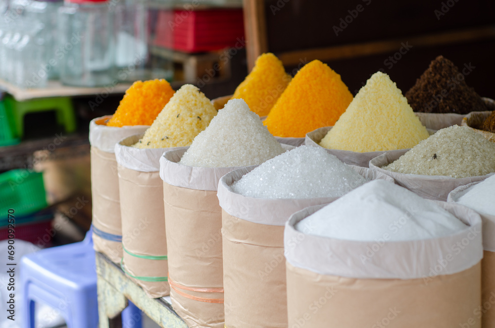 Market stall with exotic species and insects Market stall with exotic species and insects