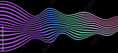 Abstract wave lines. Vector illustration.