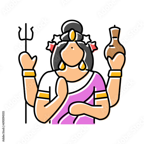 mohini god indian color icon vector. mohini god indian sign. isolated symbol illustration