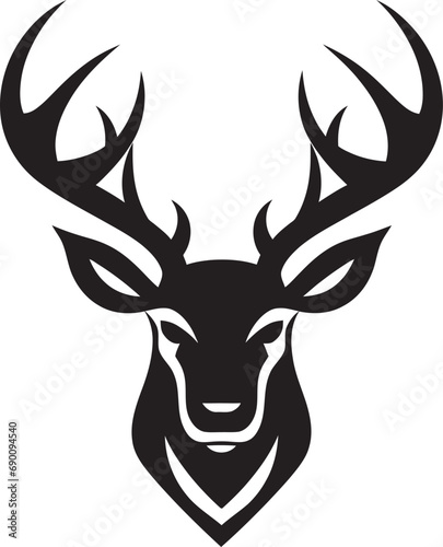 Majestic Antlers Elegant Deer Head Logo Design Stately Stag Iconic Vector Deer Emblem © BABBAN