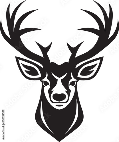 Natures Emblem Deer Head Logo Vector Art Wilderness Elegance Deer Head Icon Design