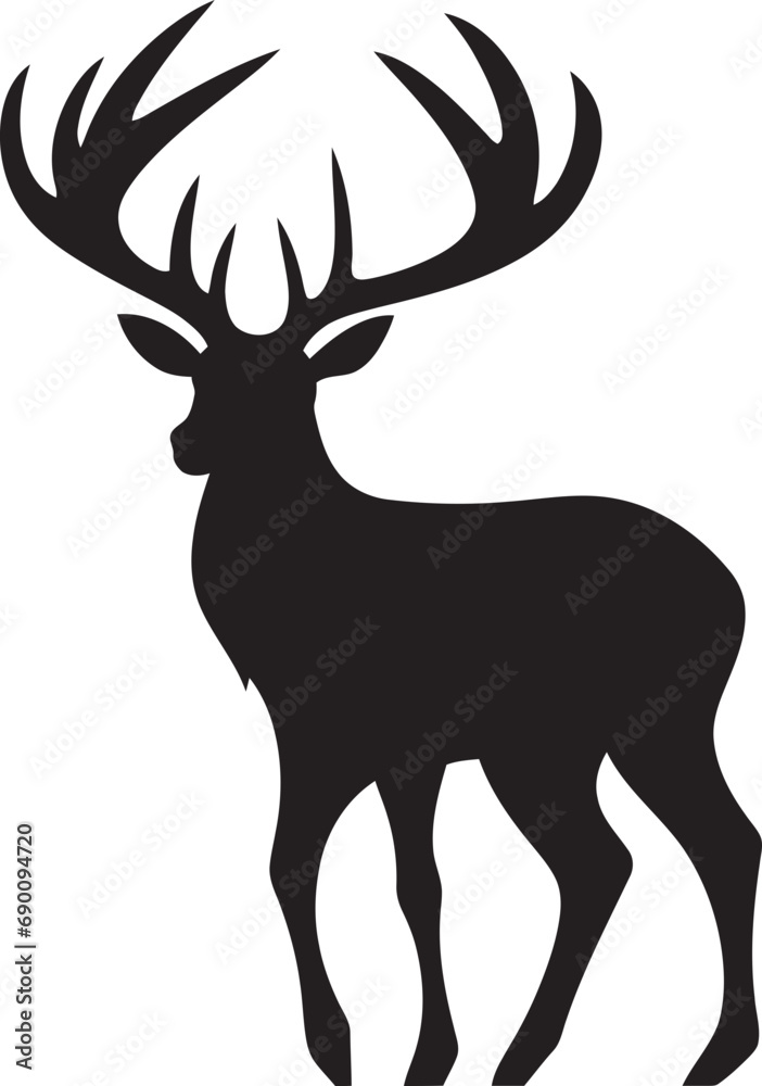 Symbolic Stag Deer Head Logo Design Icon Natures Grace Deer Head Emblem Vector Art