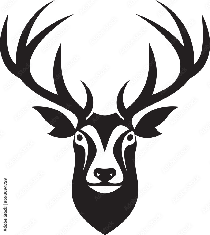 Elegance of the Wild Deer Head Vector Icon Regal Antlers Deer Head Logo Vector Design Elegance of the Wild Deer Head Vector Icon Regal Antlers Deer Head Logo Vector Design