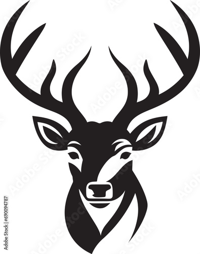 Emblematic Stag Deer Head Logo Design Icon Natures Splendor Deer Head Vector Graphic © BABBAN