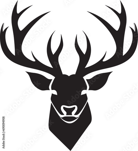 Emblematic Stag Deer Head Vector Emblem Natures Majesty Deer Head Logo Design Icon