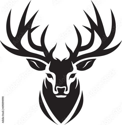 Natures Emblem Deer Head Logo Vector Design Stag Symbolism Deer Head Iconic Symbol